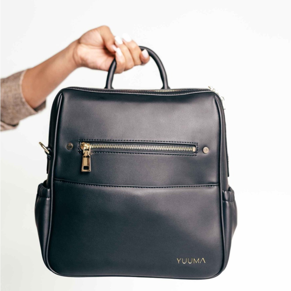 YUUMA mini Bag - Onyx - Backpack - Black - Baby Bag - Diaper Bag
